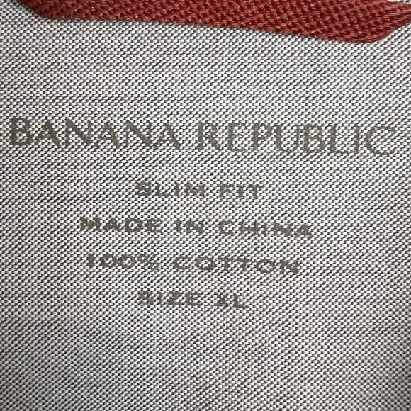 Banana Republic Pearl Snap Shirt men’s XL Slim Fit long sleeve snap up - Picture 4 of 6